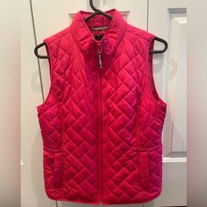 Talbots Pink Quilted Vest Petite Medium. EUC.